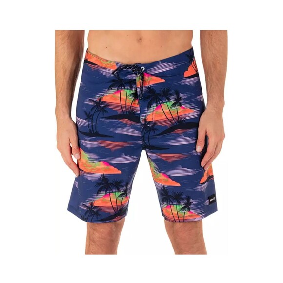 Men's Hurley Swim Trunks Phantom Eco Weekender Blue Size 36 - Picture 1 of 10